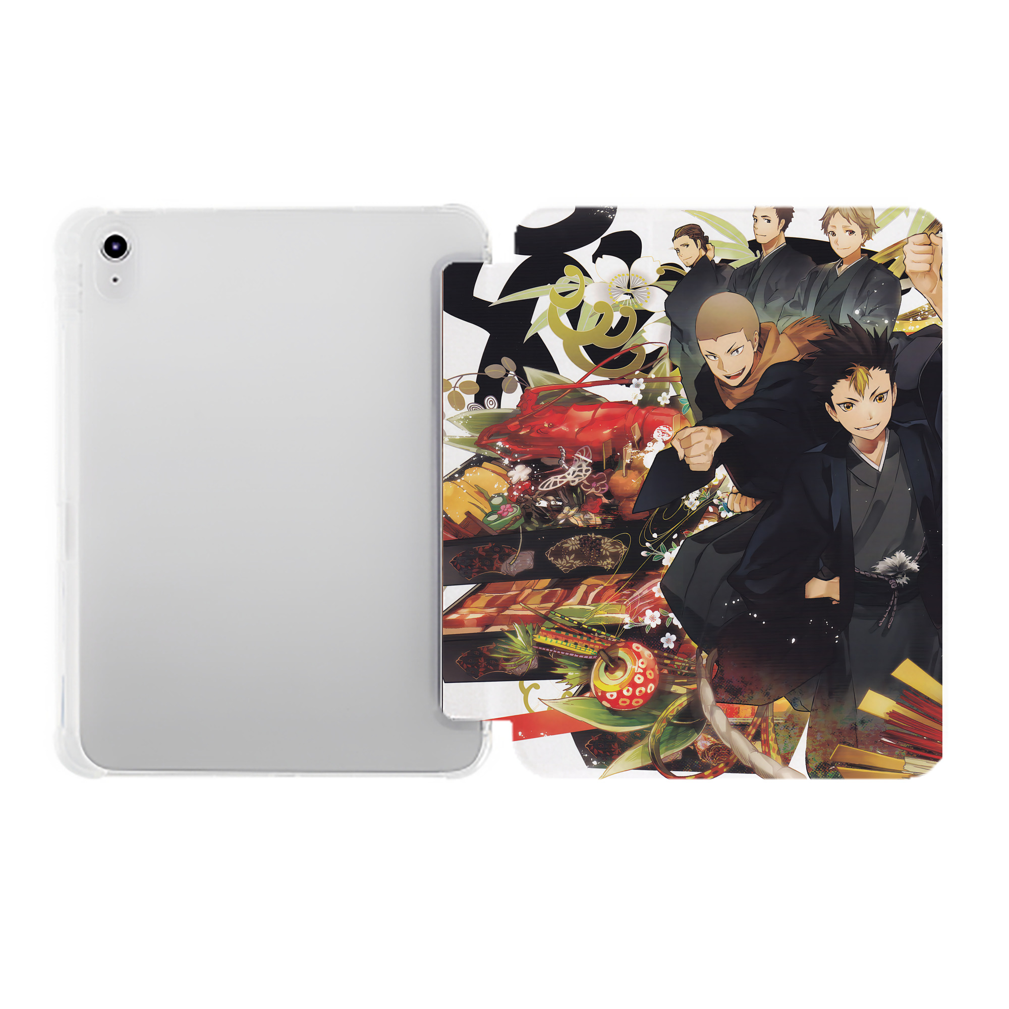 （画像用） ハイキュー!! Haikyu!! IPad ケース ペン収納付き 三つ折りスタンド PUレザー×シリコン 対応機種9.5/10.5/10.9インチ